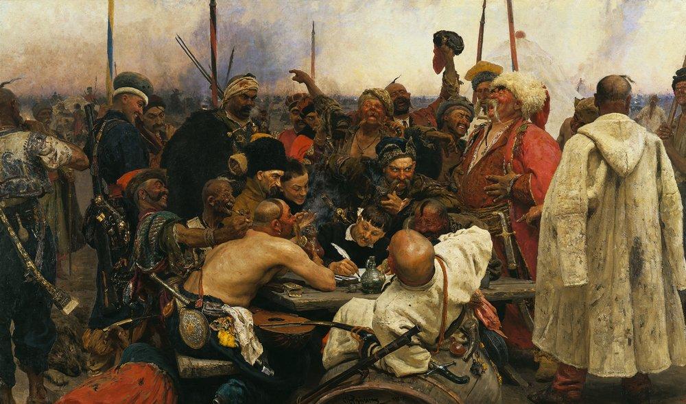 Галлерея   картин  и  фото  на  тему  казачества  Repin-zaporozhcy